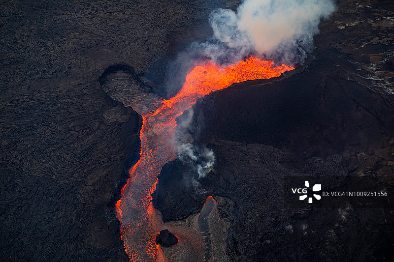 基拉韦厄火山喷发图片素材