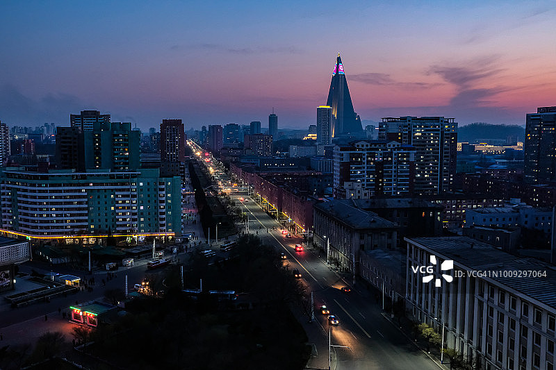 平壤日落图片素材