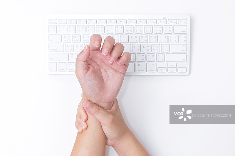 手或手腕疼痛，键盘图片素材