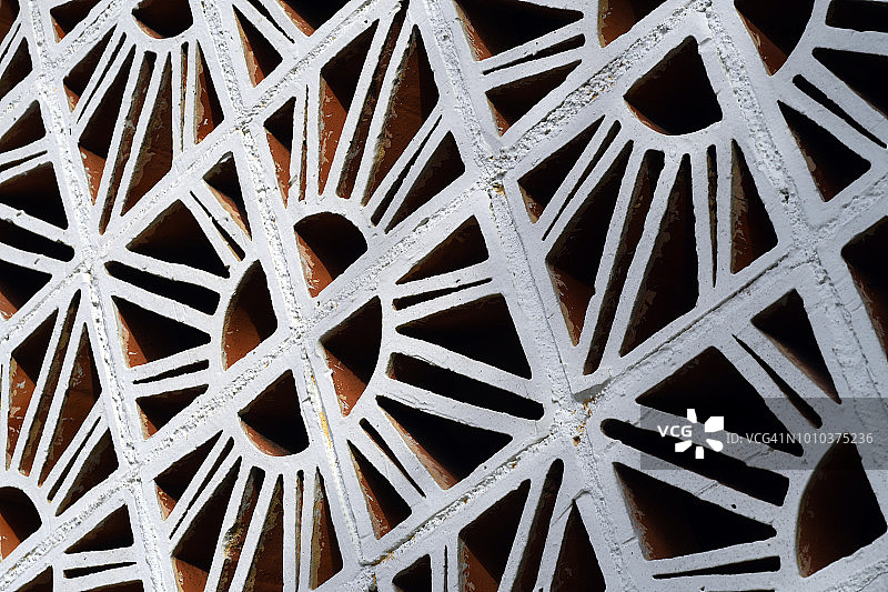 空心砌块墙图片素材