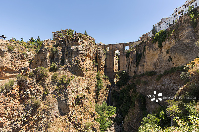龙达和著名的新桥（安达卢西亚/西班牙）图片素材
