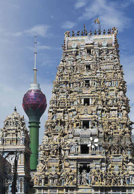 斯里兰卡科伦坡市中心的印度教寺庙图片素材