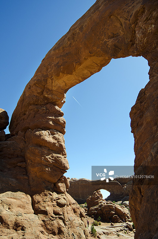 拱门国家公园双拱石图片素材