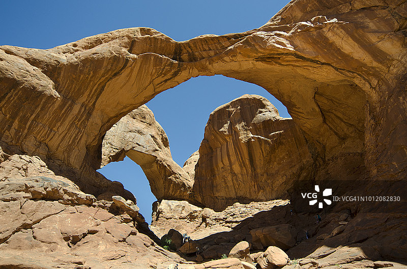 拱门国家公园双拱石图片素材