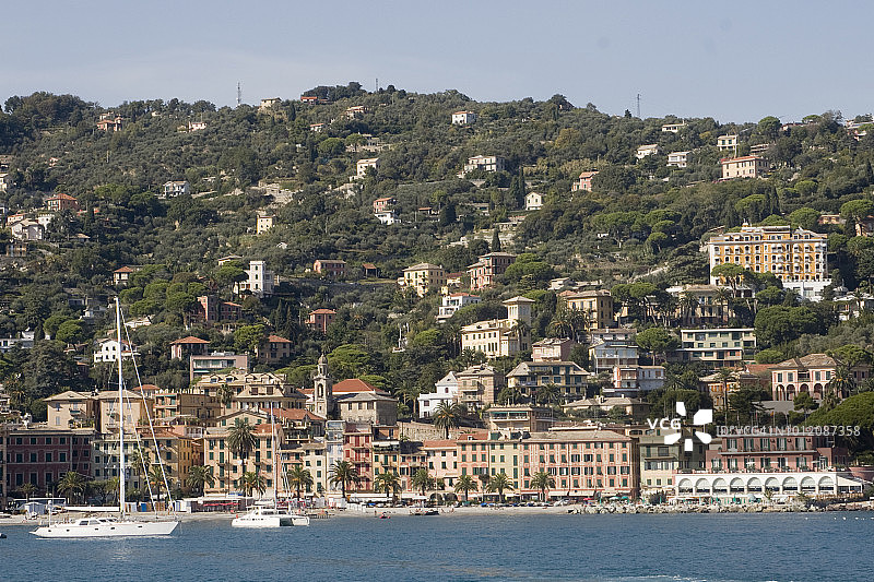 从海上眺望圣玛格丽塔图片素材