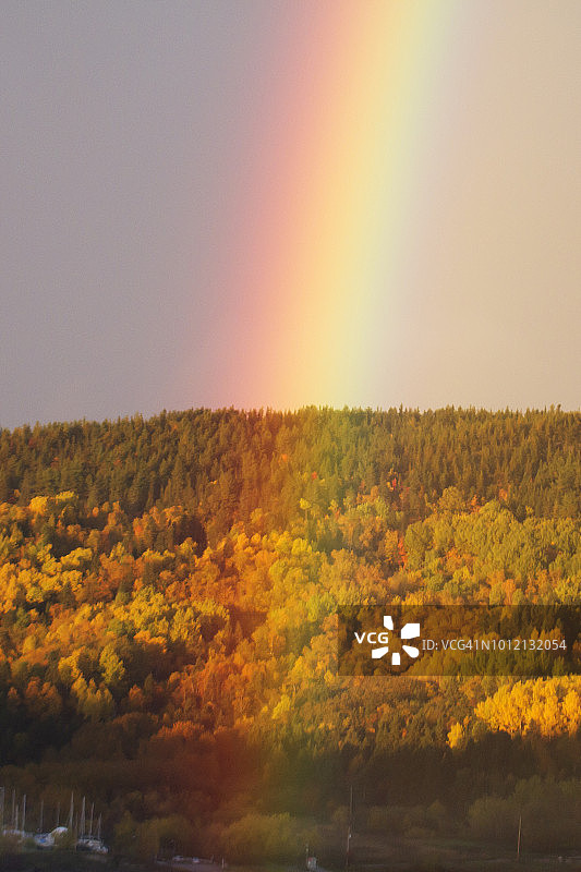 萨格奈峡湾国家公园的彩虹图片素材