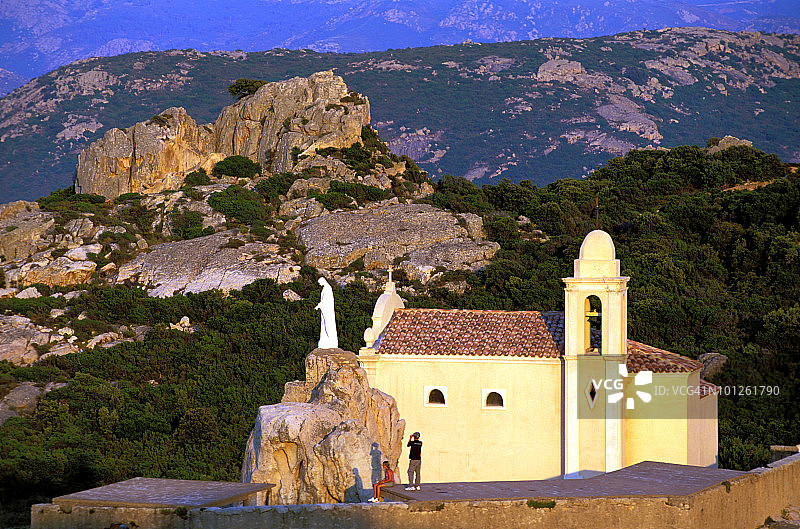 法国科西嘉岛卡尔维的圣母教堂图片素材