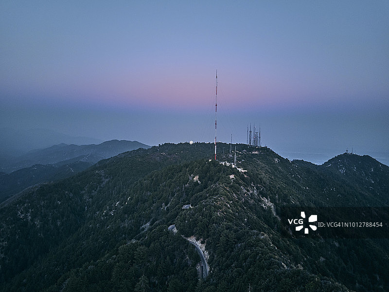 威尔逊山鸟瞰图图片素材
