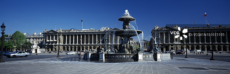 巴黎协和广场全景照片图片素材