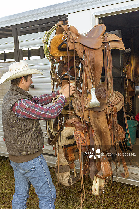 盐湖城牧场牛仔骑行配件和挽具图片素材