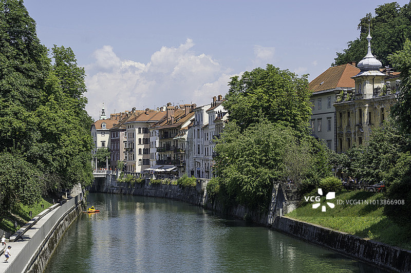 卢布尔雅那老城区图片素材