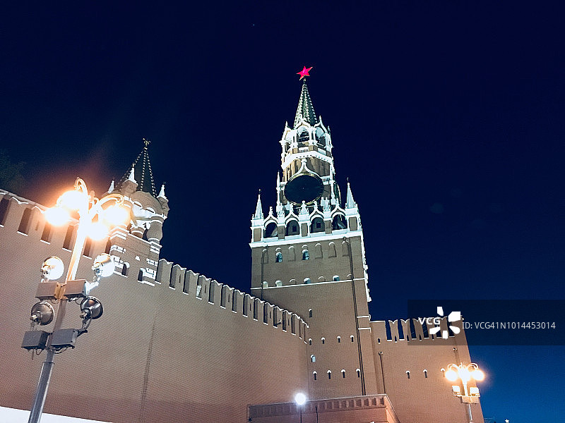 莫斯科克里姆林宫夜景图片素材