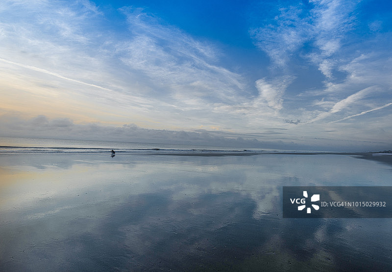 美国佛罗里达州海滩日落图片素材