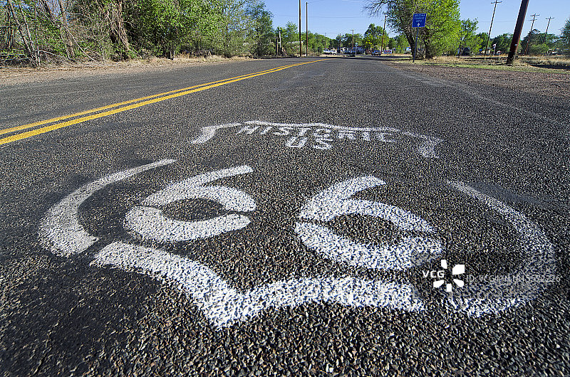 66号公路路标图片素材