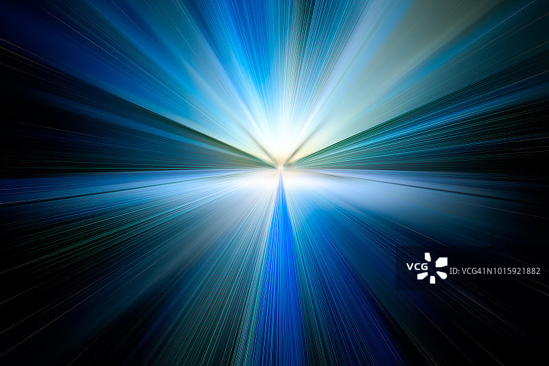 抽象大数据：黑色背景上的光纤光绘图片素材