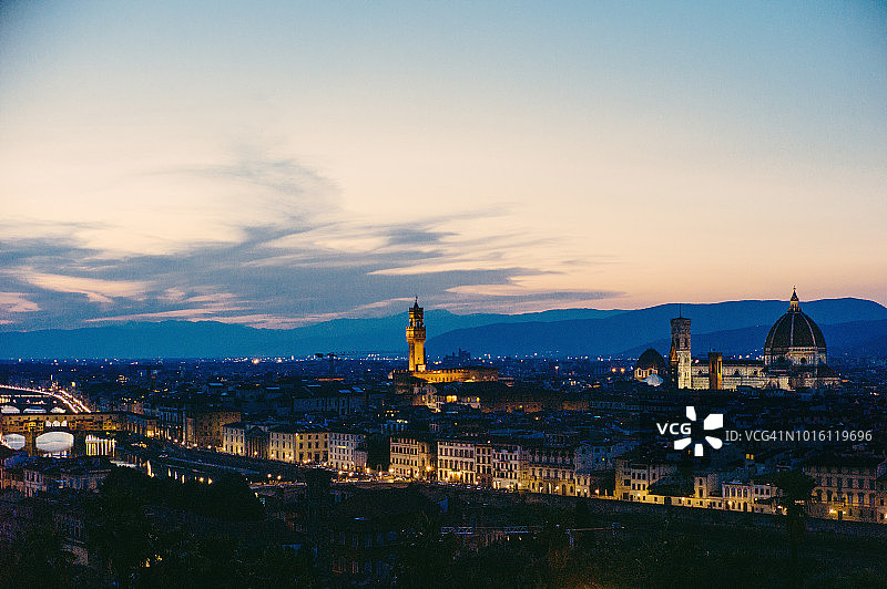 佛罗伦萨黄昏景色图片素材