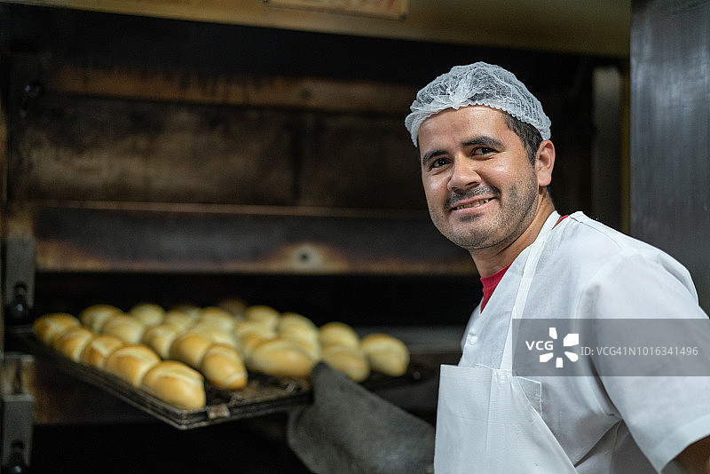 面包师肖像图片素材