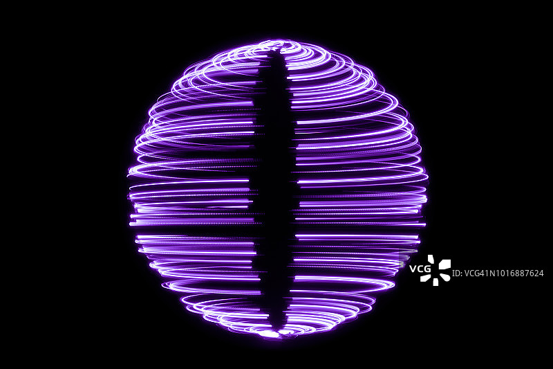 猫眼形状的光轨旋转图片素材