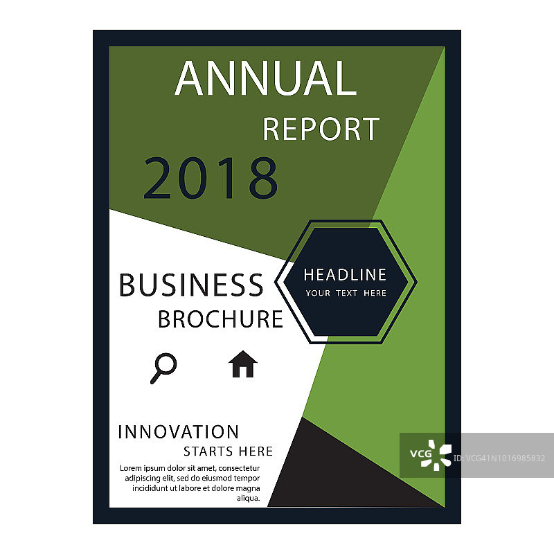 封面设计。宣传册、宣传单、年度报告封面模板 - 插图图片素材