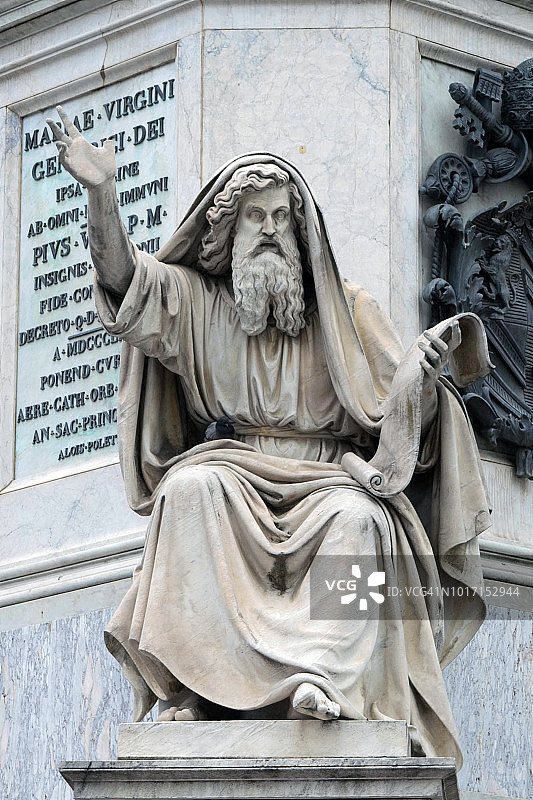 意大利罗马的先知以西结雕像图片素材