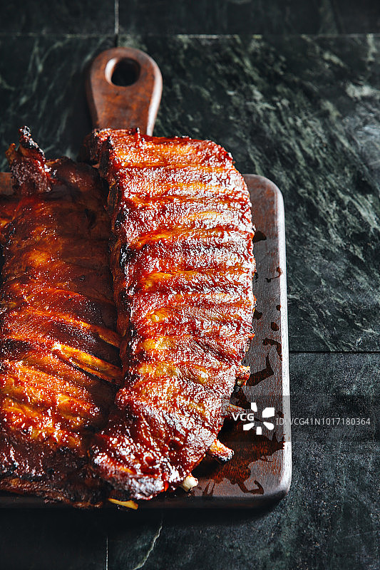 烤猪肋排图片素材