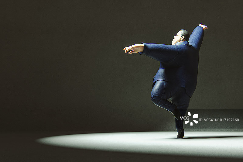 快乐的跳舞商人图片素材