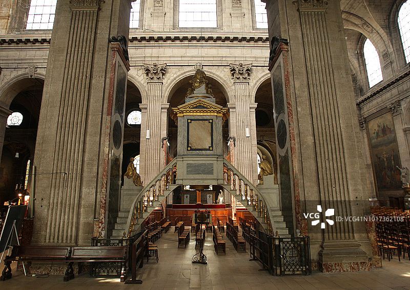 法国巴黎圣叙尔皮斯教堂图片素材