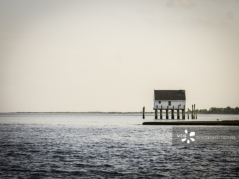 水上高跷棚屋图片素材