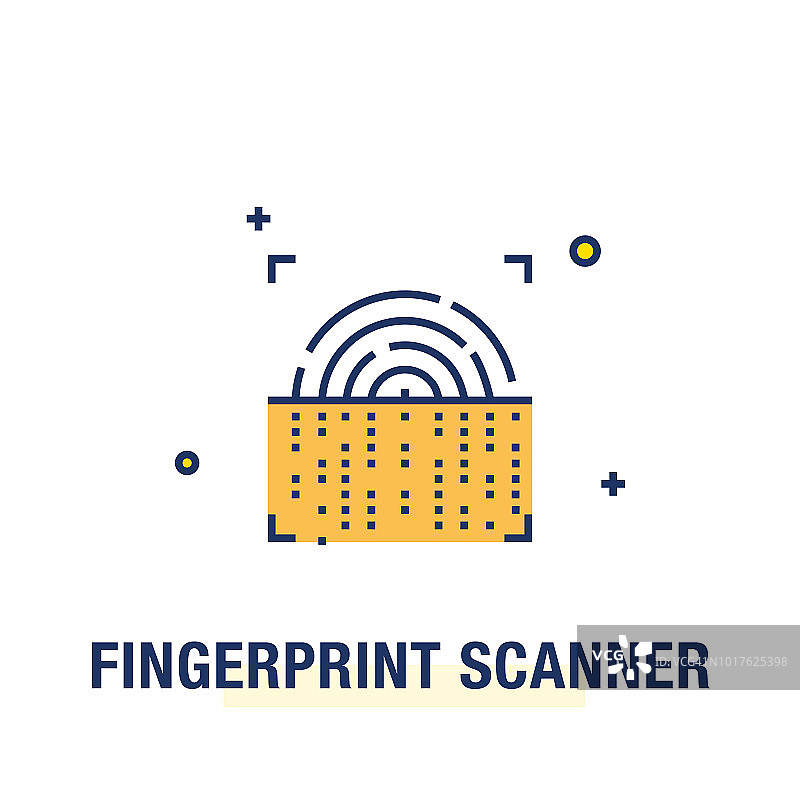 指纹扫描仪图标图片素材