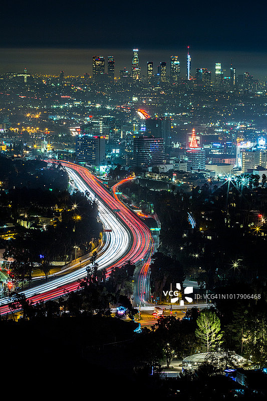 洛杉矶夜景图片素材