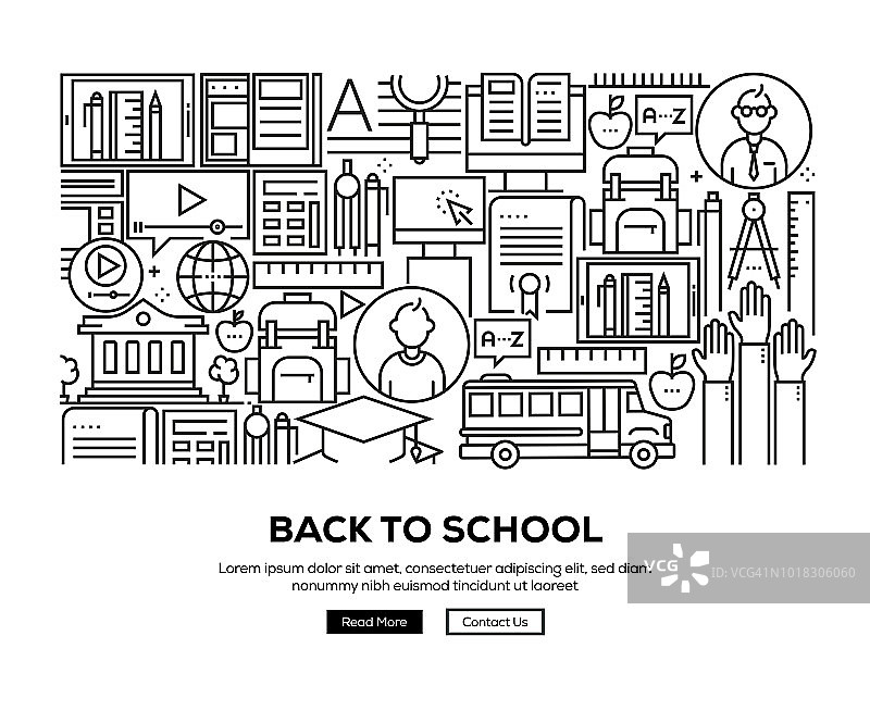 返校季网络banner概念图片素材