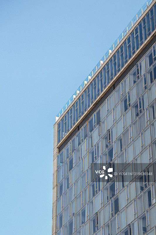 纽约曼哈顿高线公园上方的标准酒店特写图片素材