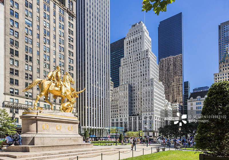 曼哈顿中城中央公园及广场图片素材