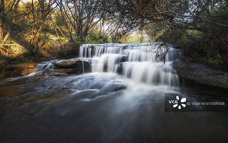 蓝山国家公园的瀑布图片素材