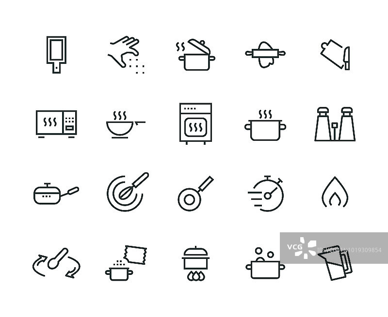 烹饪图标集图片素材