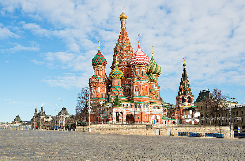 俄罗斯莫斯科红场圣瓦西里大教堂图片素材