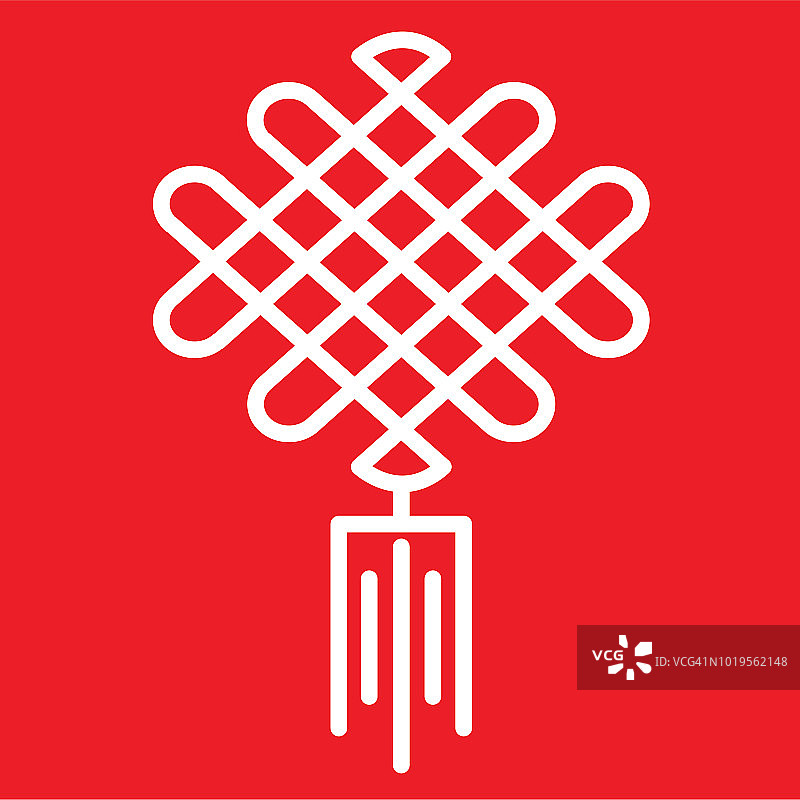 中国新年线条中国结图标图片素材