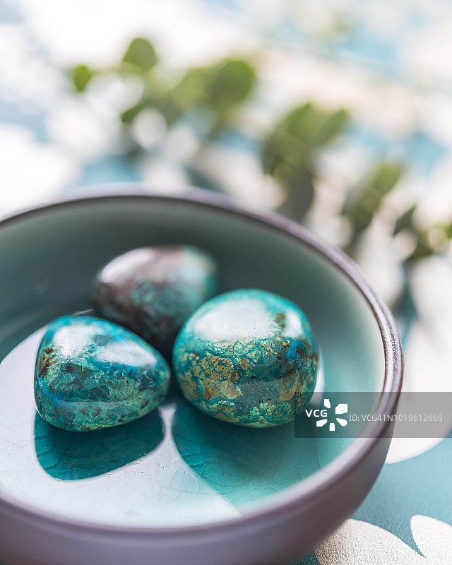 硅孔雀石水合铜层状硅酸盐矿物图片素材