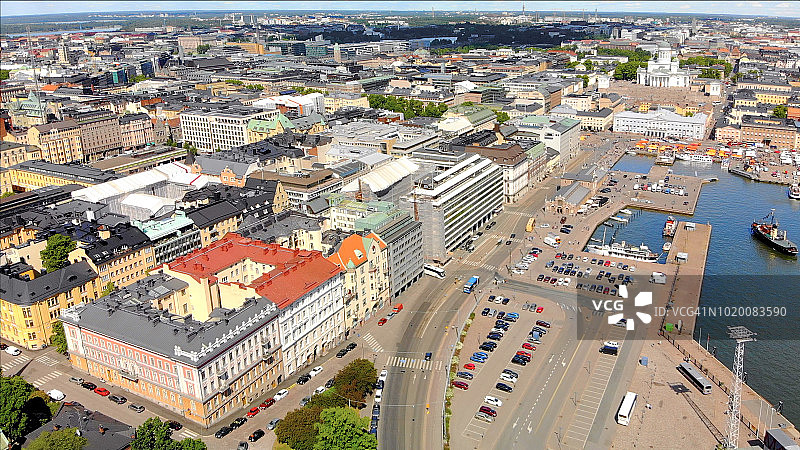 芬兰赫尔辛基风景航拍图片素材