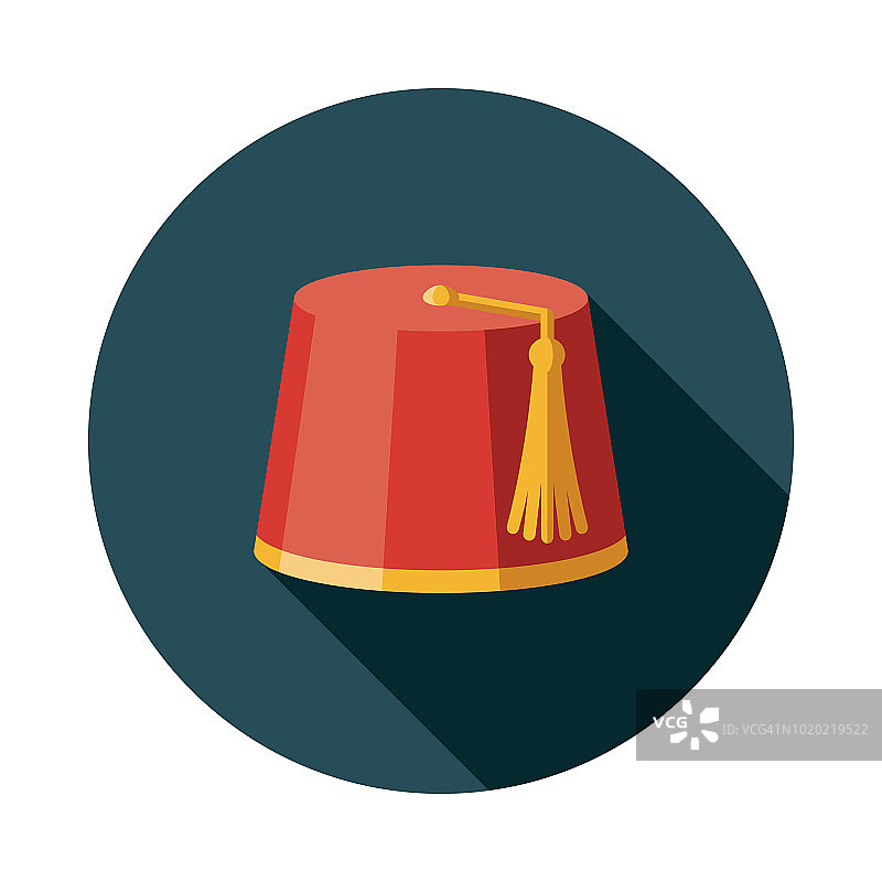 土耳其毡帽扁平设计图标图片素材