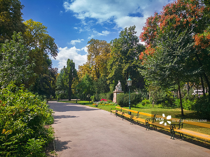 夏季的维也纳城市公园图片素材