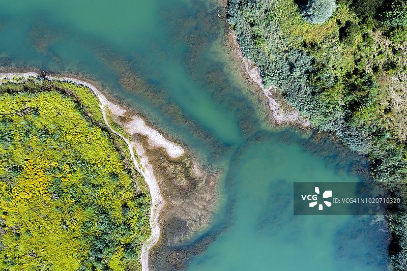 航拍湖泊图片素材