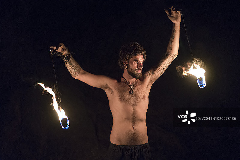 玩火的杂耍图片素材