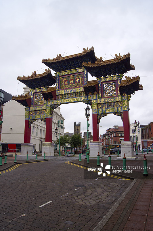 唐人街牌楼图片素材