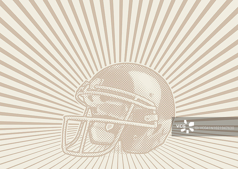 带有光芒线的足球头盔图片素材