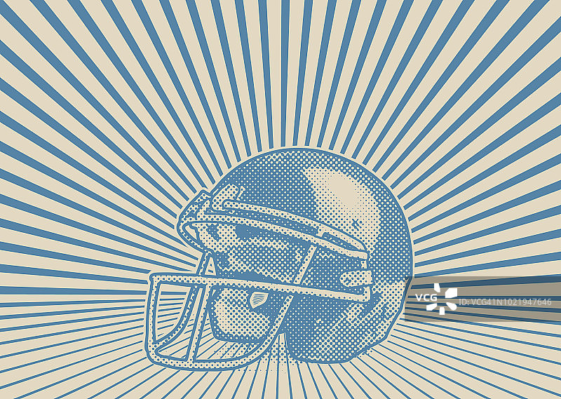带有光芒线的足球头盔图片素材