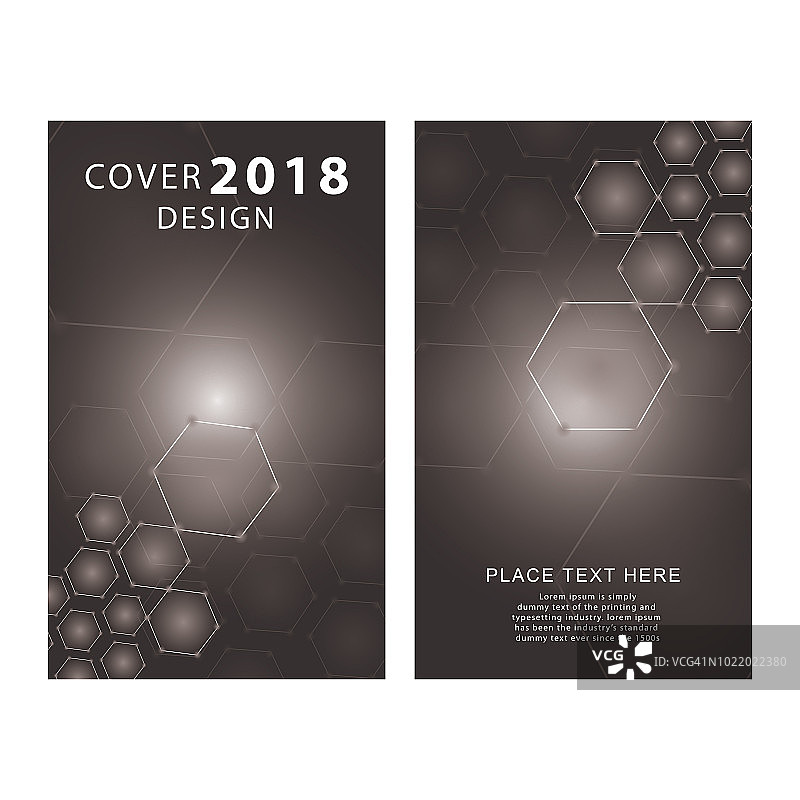 未来主义六边形背景封面或海报设计矢量插画图片素材