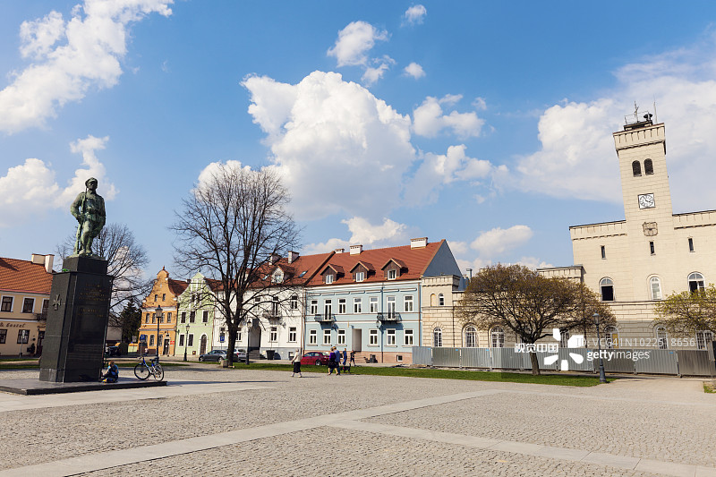 拉多姆的集市广场和市政厅图片素材