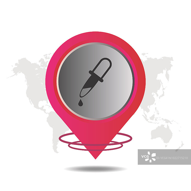 带指针符号的矢量图像滴管图标图片素材