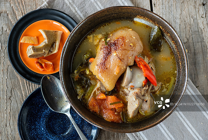 香辣猪蹄汤图片素材